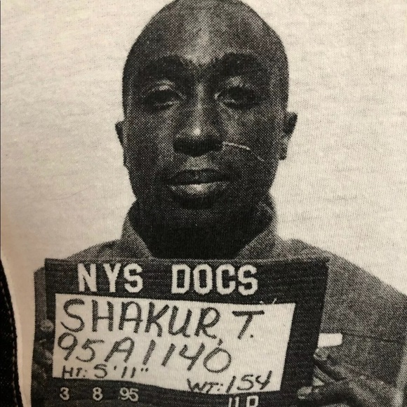 80s Guess x Tupac 2Pac Mugshot Custom Denim Jacket - Picture 3 of 8